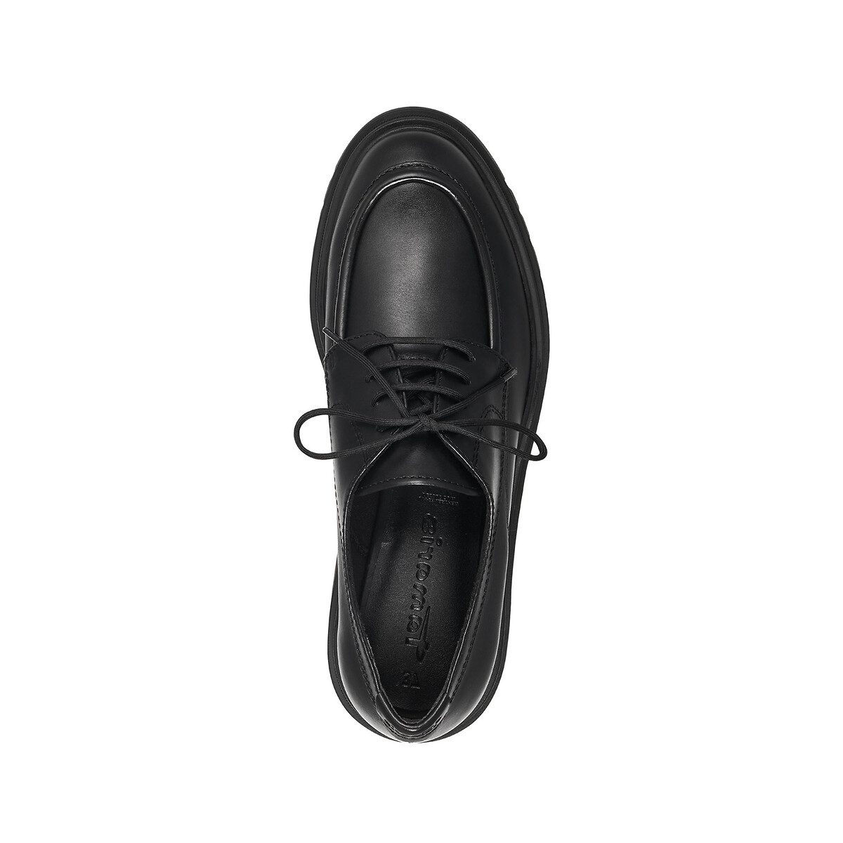 Ботинки-дерби Из кожи 38 черный LaRedoute, размер 38 - фото 3