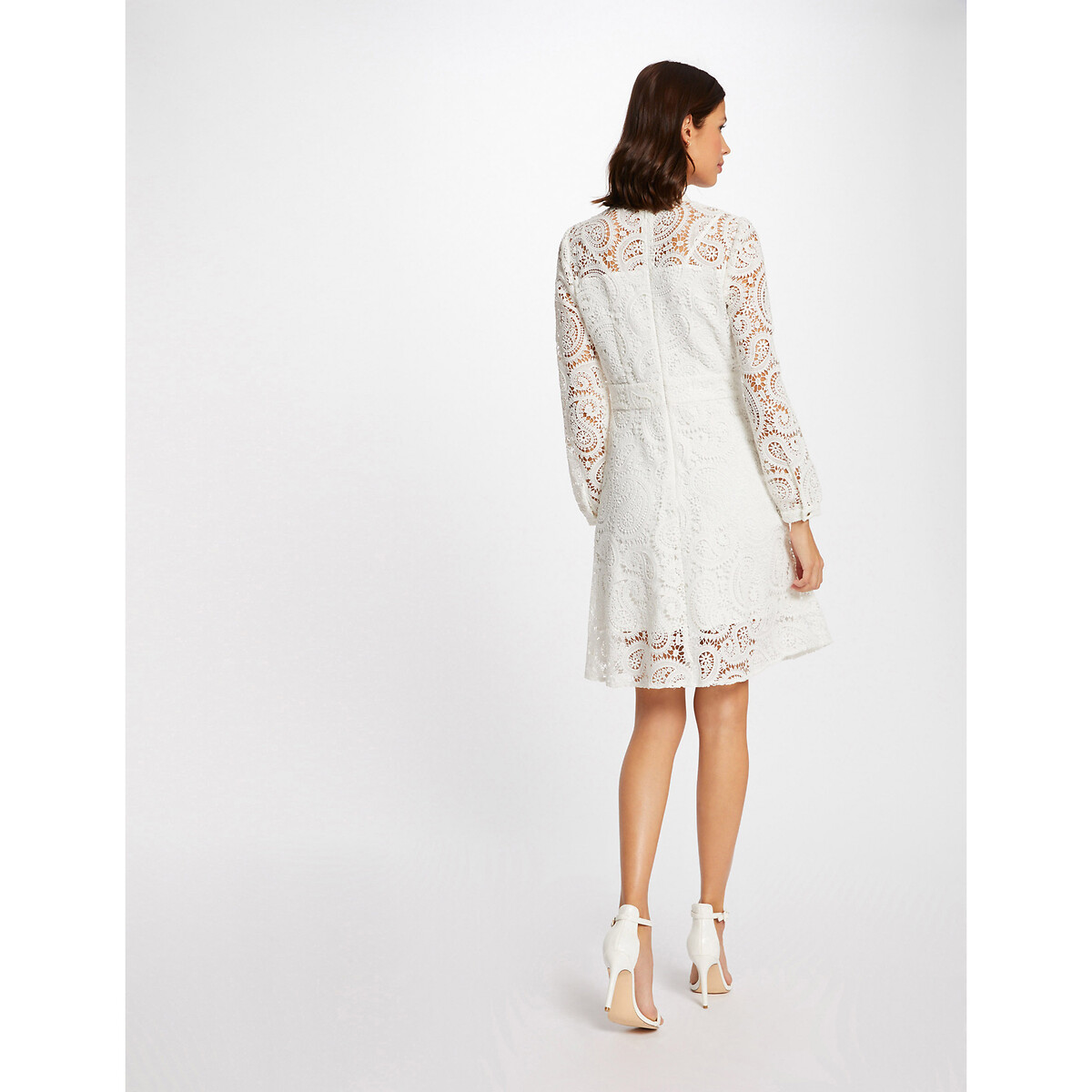 Платье-миди MORGAN La Redoute 42 белый, размер 42 - фото 4