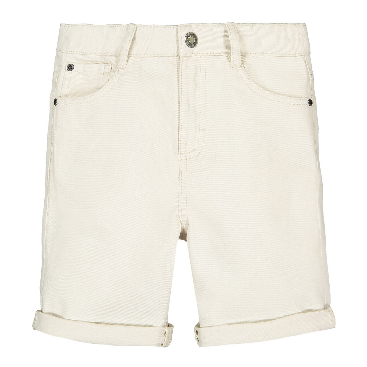 Бермуды LaRedoute Из джинсовой ткани 3-12 лет 12 белый, размер 12 - фото 3