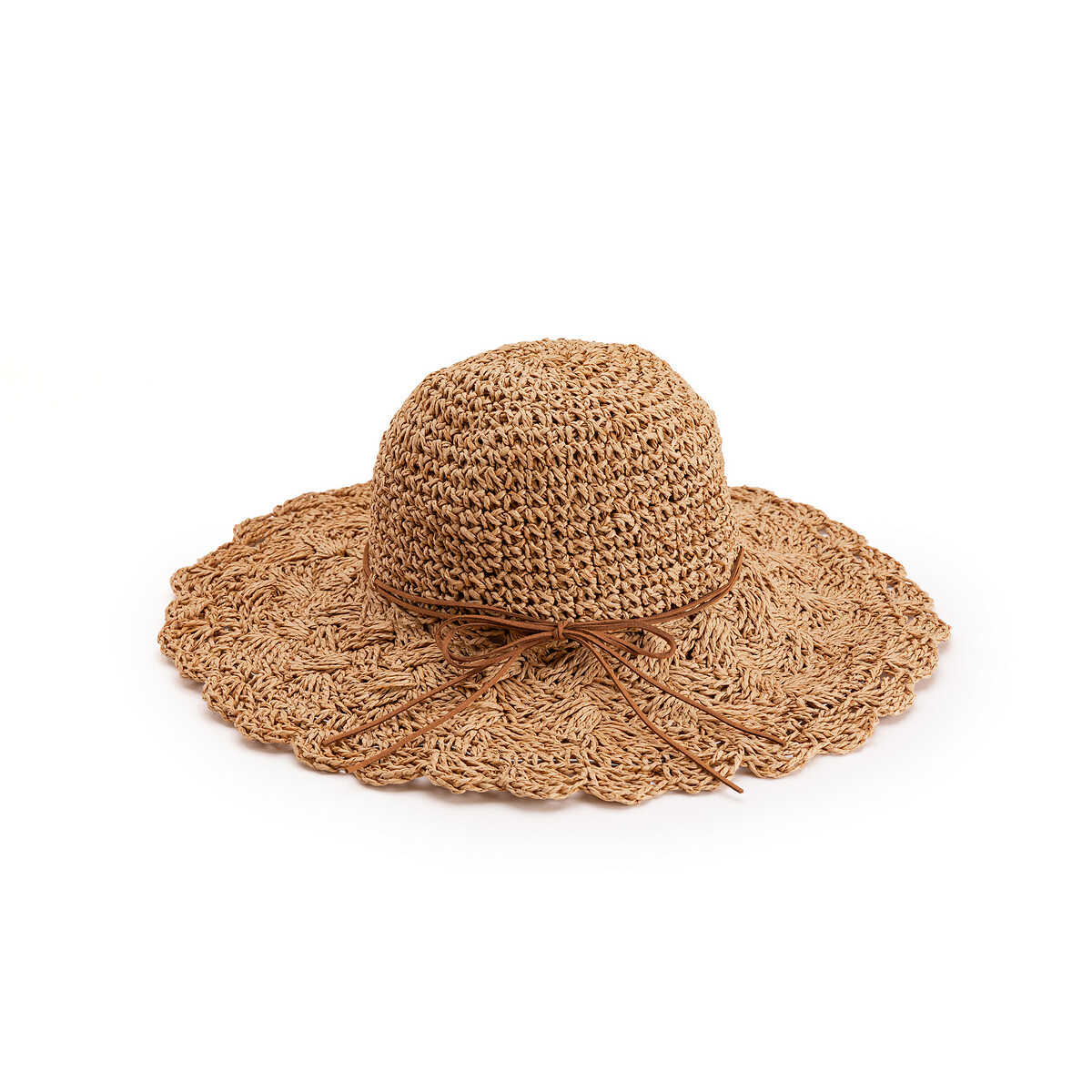 Шляпа LaRedoute Из соломы UNI бежевый, размер UNI - фото 1