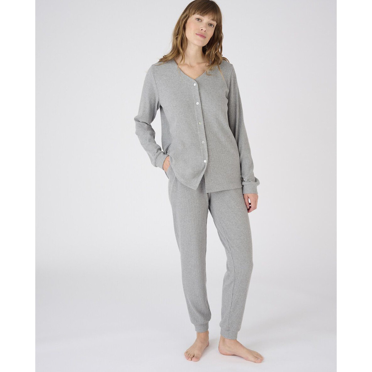 Комплект пижамный, Thermolactyl La Redoute L серый комплект пижамный из жаккарда la redoute xs синий