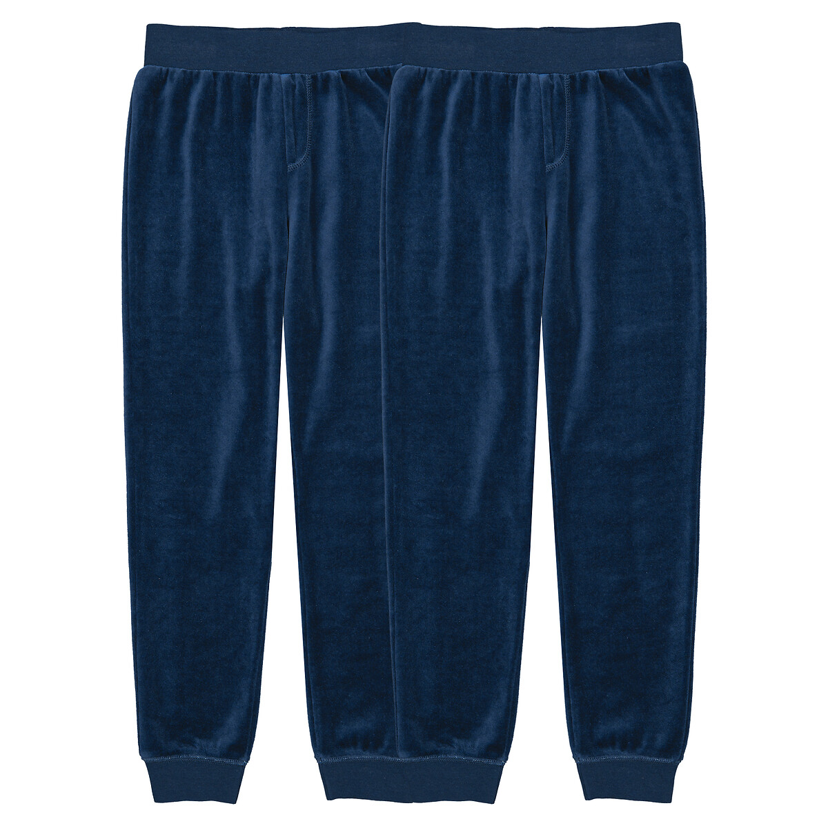 Комплект из двух брюк пижамных из велюра 3 года - 94 см синий комплект из трех пижамных брюк la redoute 3 года 94 см синий