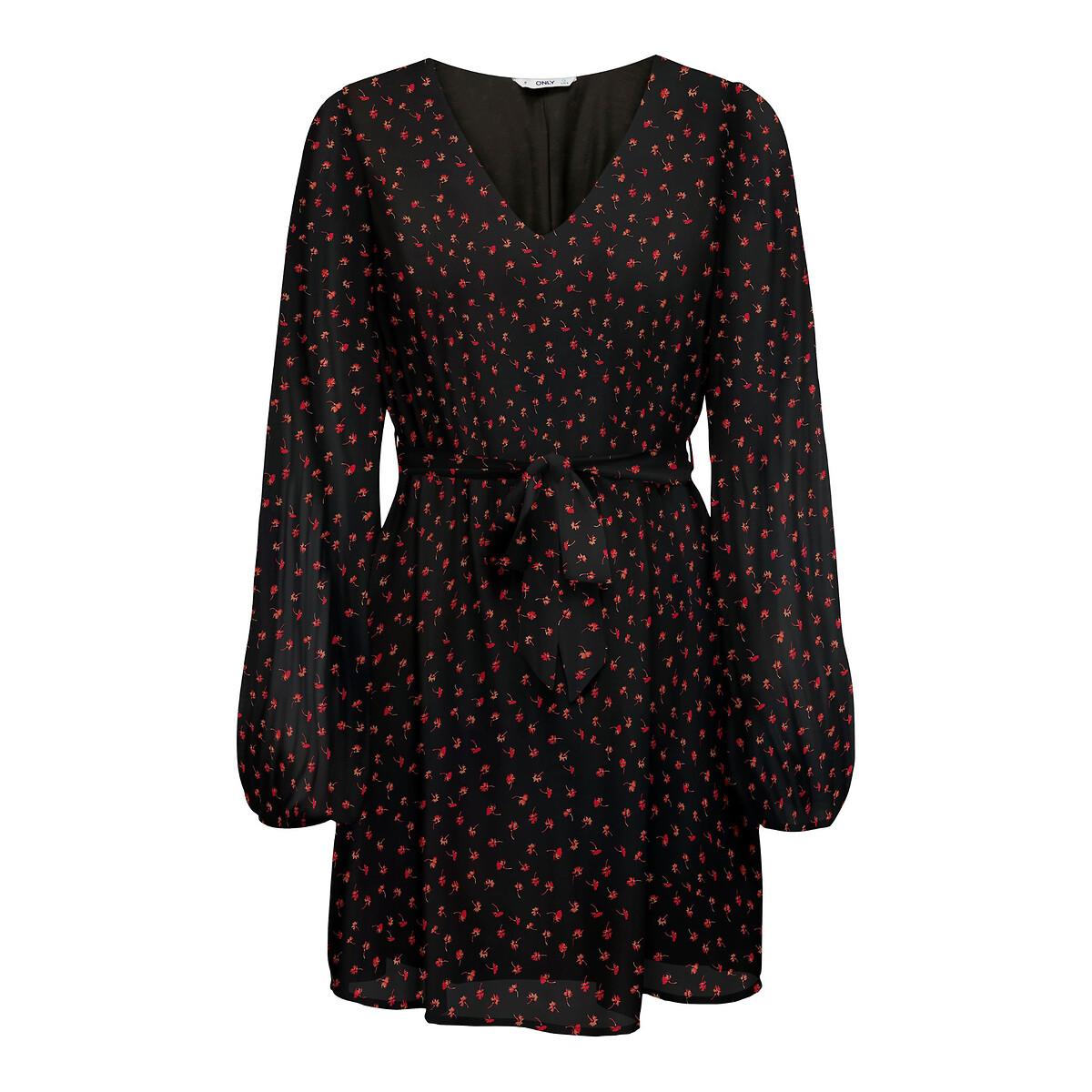 Платье с V-образным вырезом цветочный принт  XL черный LaRedoute, размер XL - фото 5