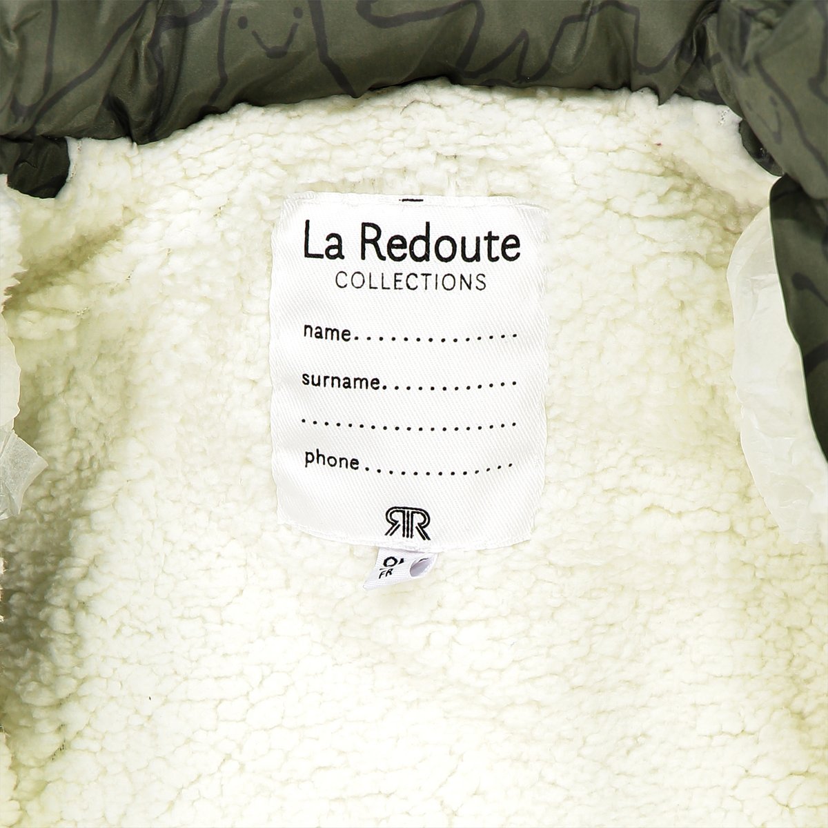 Утепленная La Redoute Стеганная куртка с капюшоном и принтом  мес 3 мес. - 60 см другие, размер 3 мес. - 60 см - фото 4