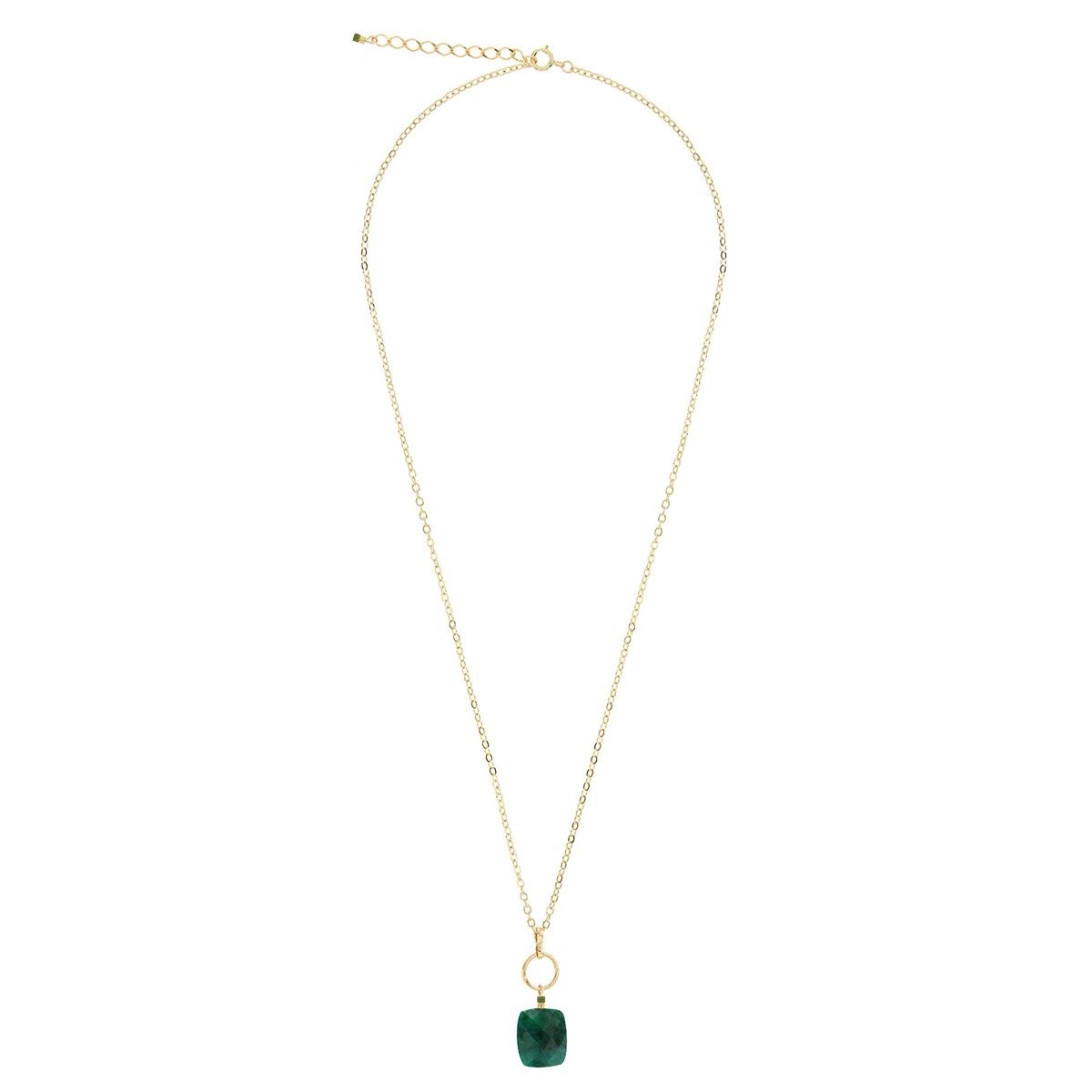 Collier Madame or vert émeraude