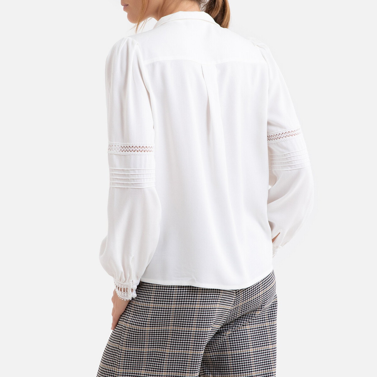 

Блузка LaRedoute, Белый, С V-образным вырезом и длинными рукавами 0(XS) белый