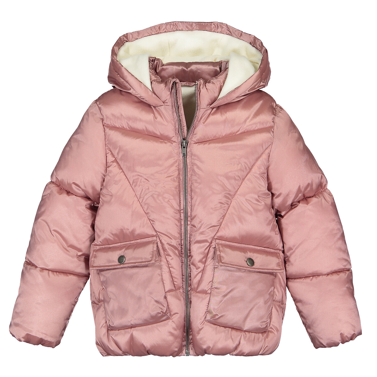 Куртка LaRedoute Стеганая с капюшоном подкладка из микрофлиса 3-12 лет 7 лет - 120 см розовый, размер 7 лет - 120 см - фото 3