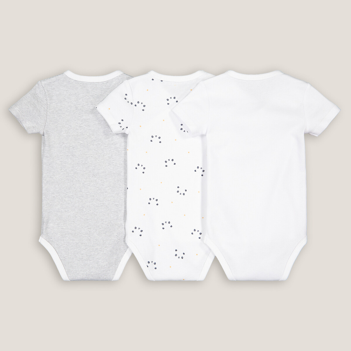 Комплект из 3 боди для LA REDOUTE COLLECTIONS Новорожденных 0 мес - 2 года 1 год - 74 см белый, размер 1 - фото 2