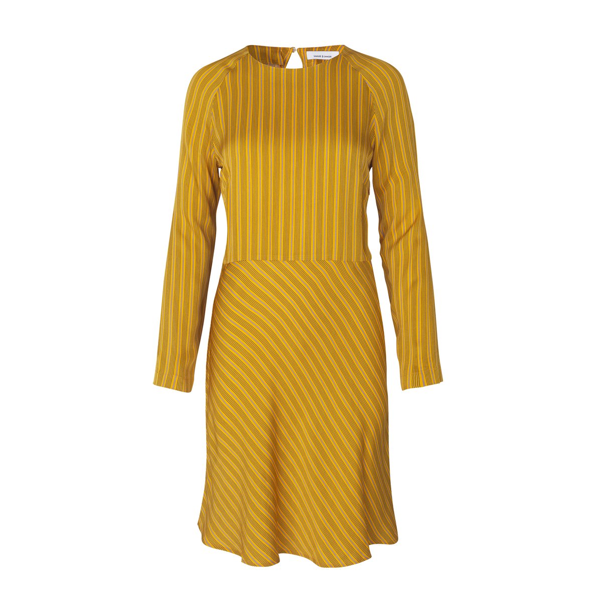 Платье-миди Расклешенное с длинными рукавами ZAMBIA XS желтый