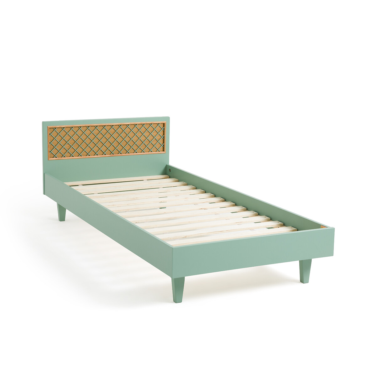 Кровать Детская с изголовьем Croisille 90 x 190 см зеленый LaRedoute, размер 90 x 190 см - фото 3