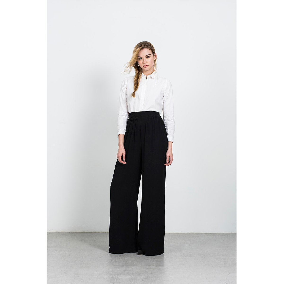 

Брюки широкие с завышенной талией, DAMAS BLACK TROUSERS