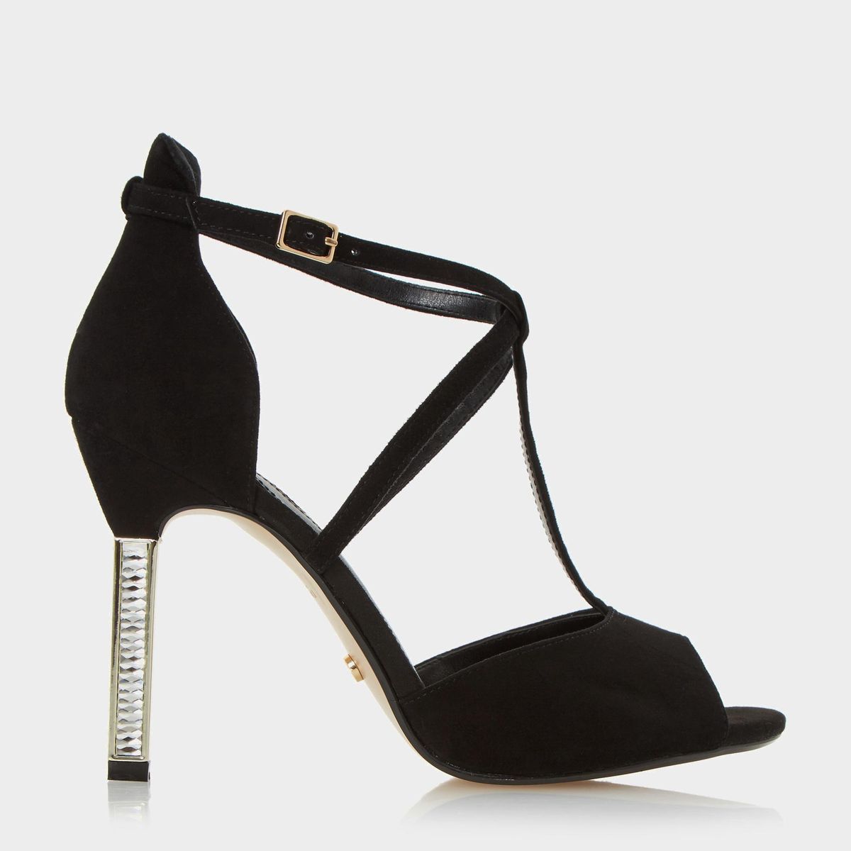 Sandales peep toe à talons ornées de bijoux fantaisie - MELODEE