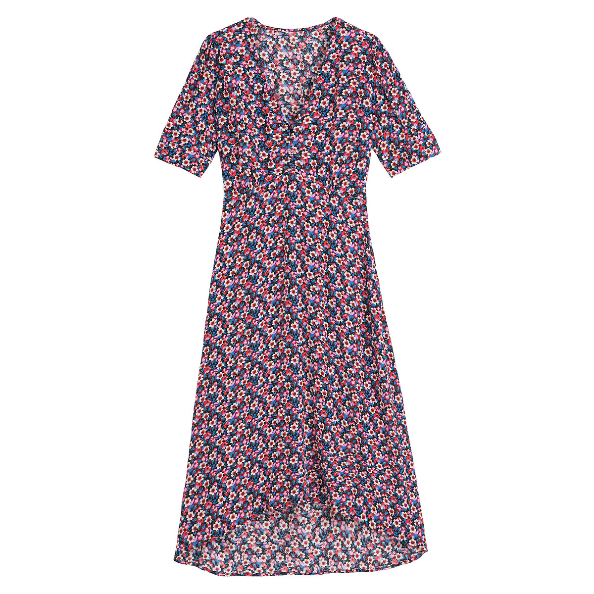 Платье LaRedoute С V-образным вырезом короткие рукава и цветочный принт 42 другие, размер 42 - фото 5