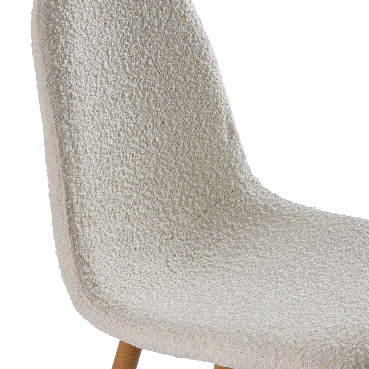 Комплект из двух стульев с Обивкой из буклированной ткани Polina единый размер бежевый LaRedoute - фото 3