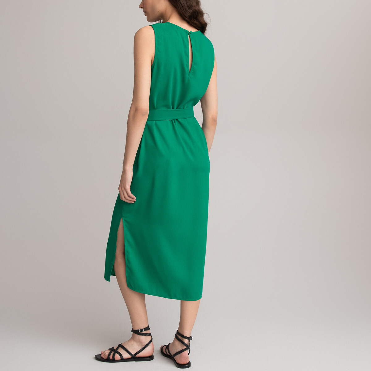 Платье Прямого покроя без рукавов 42 зеленый LaRedoute, размер 42 - фото 4
