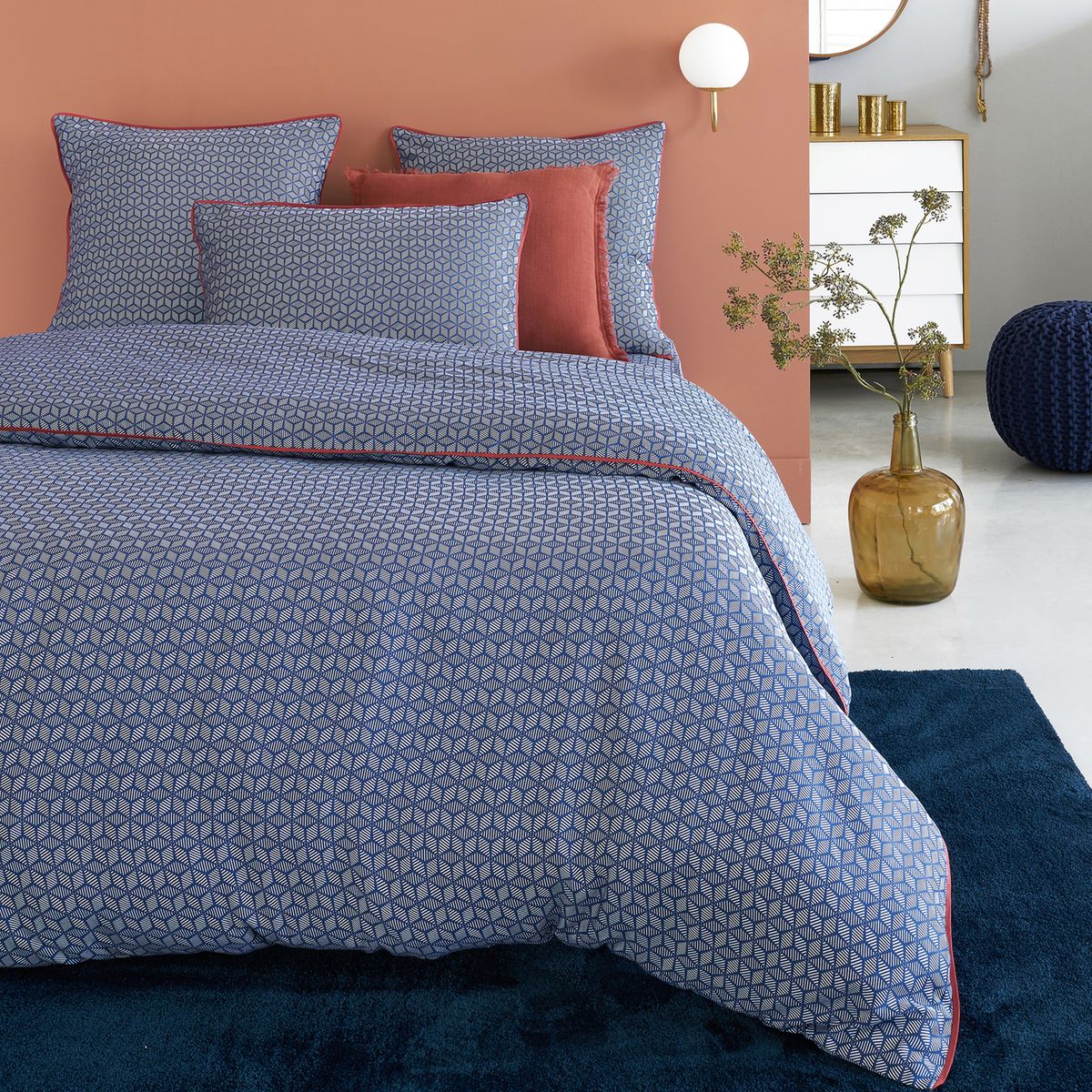 Housse de couette pur satin de coton KEITEKI