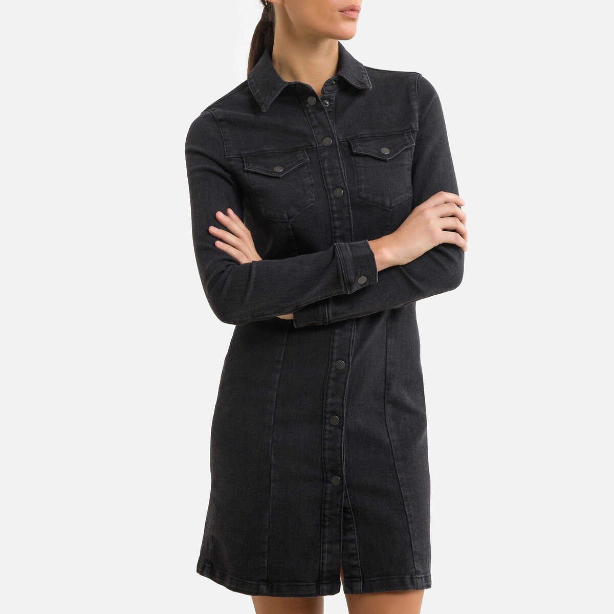

Платье-рубашка VERO MODA, Черный, Джинсовая XS черный