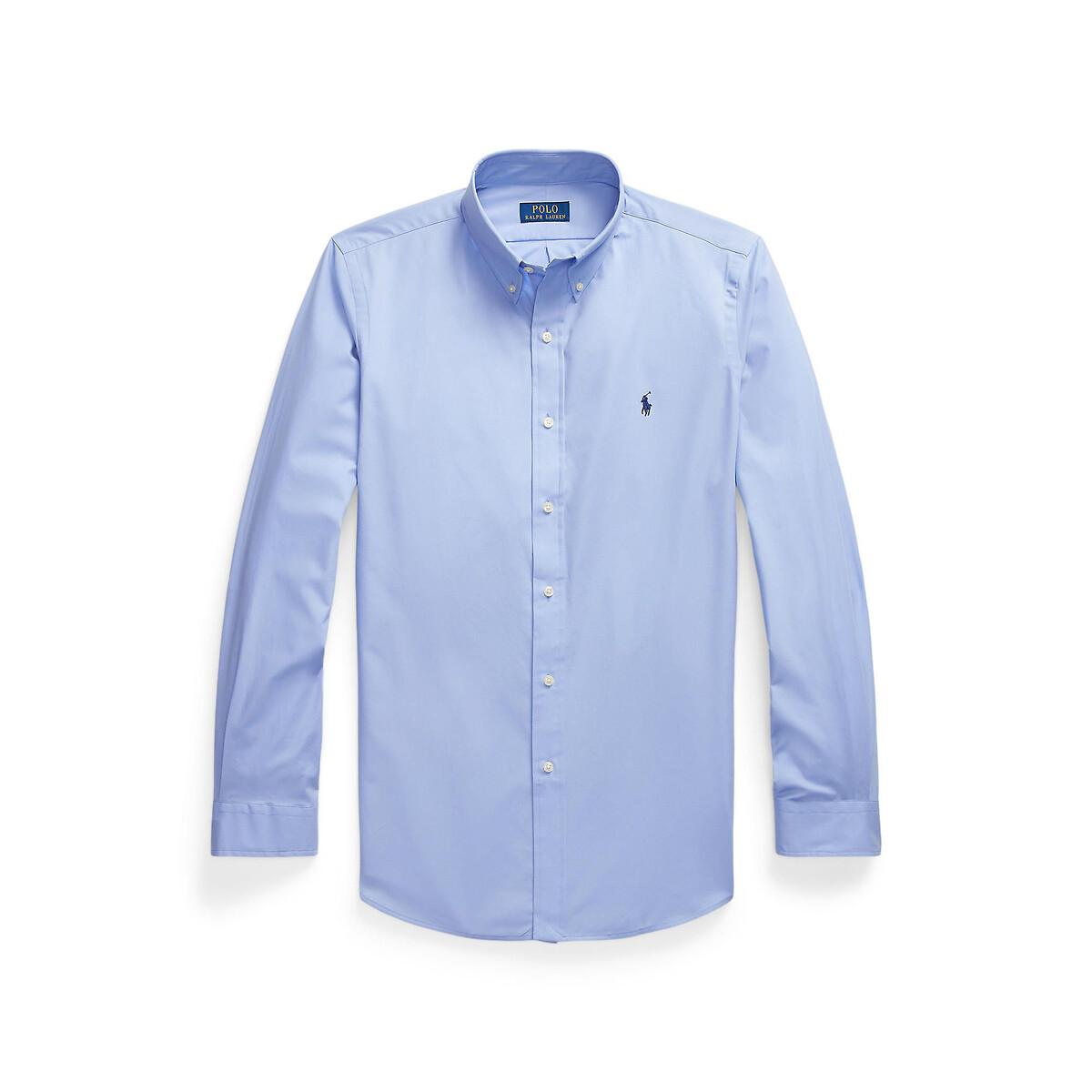 Рубашка приталенная однотонная  L синий LaRedoute, размер L - фото 1