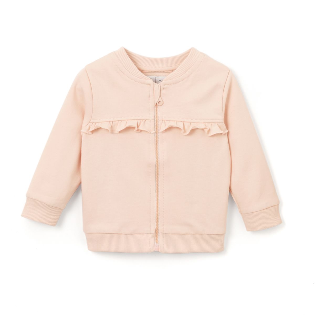 Sweat zippé à volants 1 mois - 3 ans