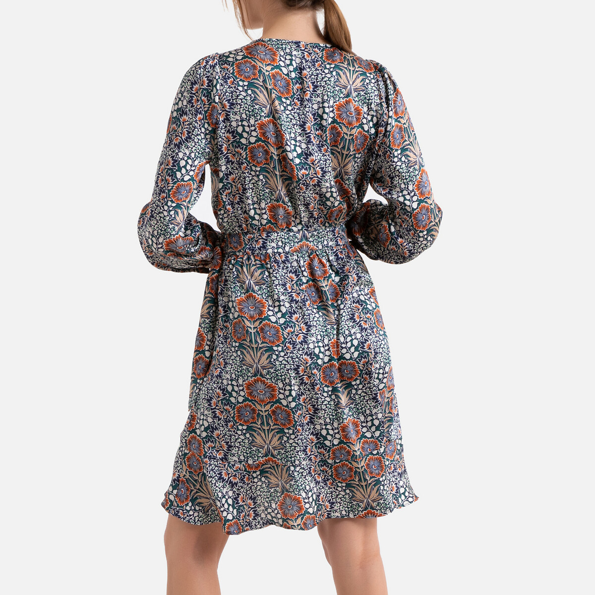Платье La Redoute С рисунком короткое длинные рукава 1(S) разноцветный, размер 1(S) С рисунком короткое длинные рукава 1(S) разноцветный - фото 3