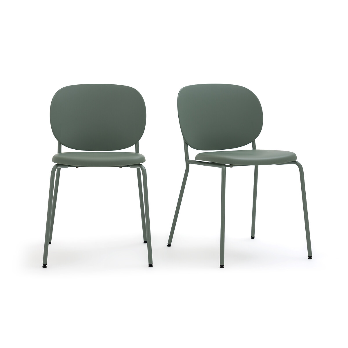Комплект из двух стульев с Полипропиленовым покрытием Bertille единый размер зеленый