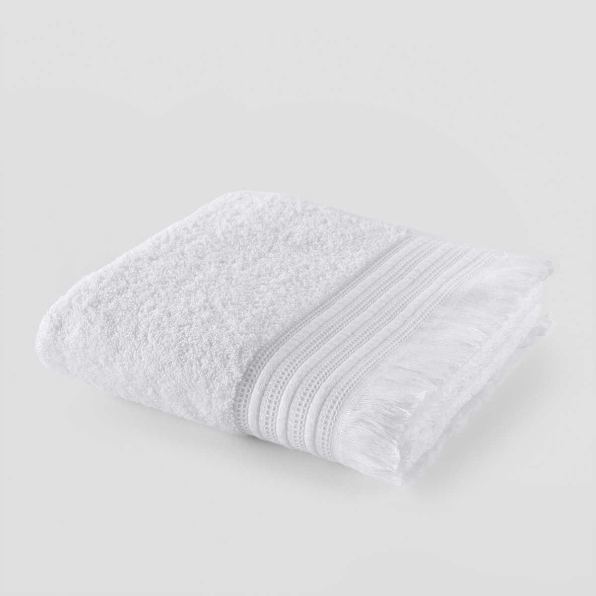 Полотенце LaRedoute Банное из махровой ткани 430г Cabourg 50 x 100 см белый, размер 50 x 100 см