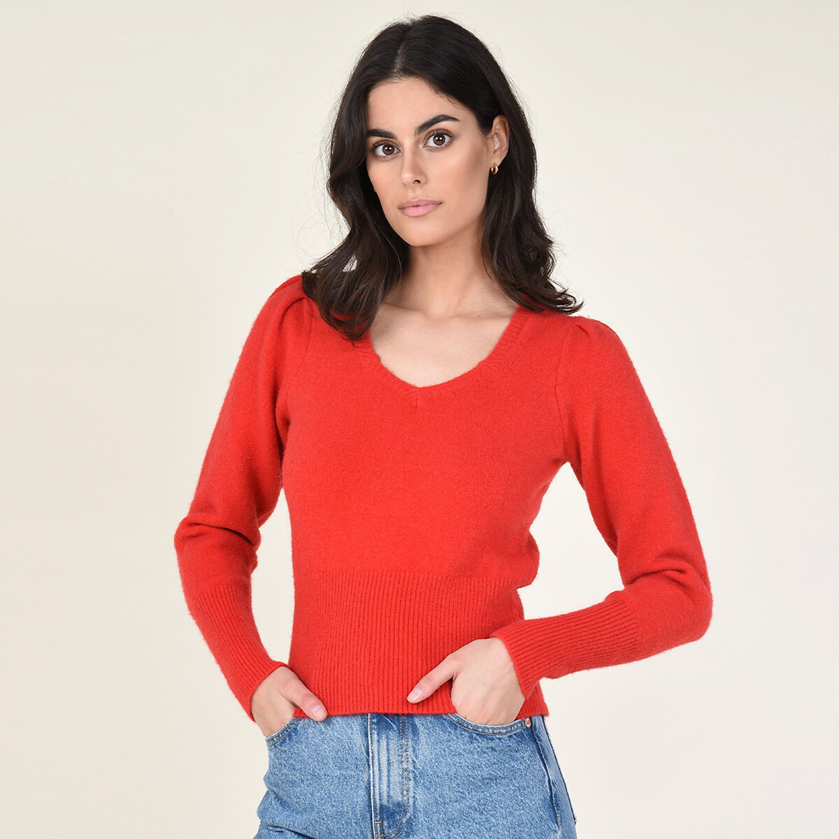 Пуловер MOLLY BRACKEN Приталенного покроя рукава с напуском XS красный, размер XS - фото 1