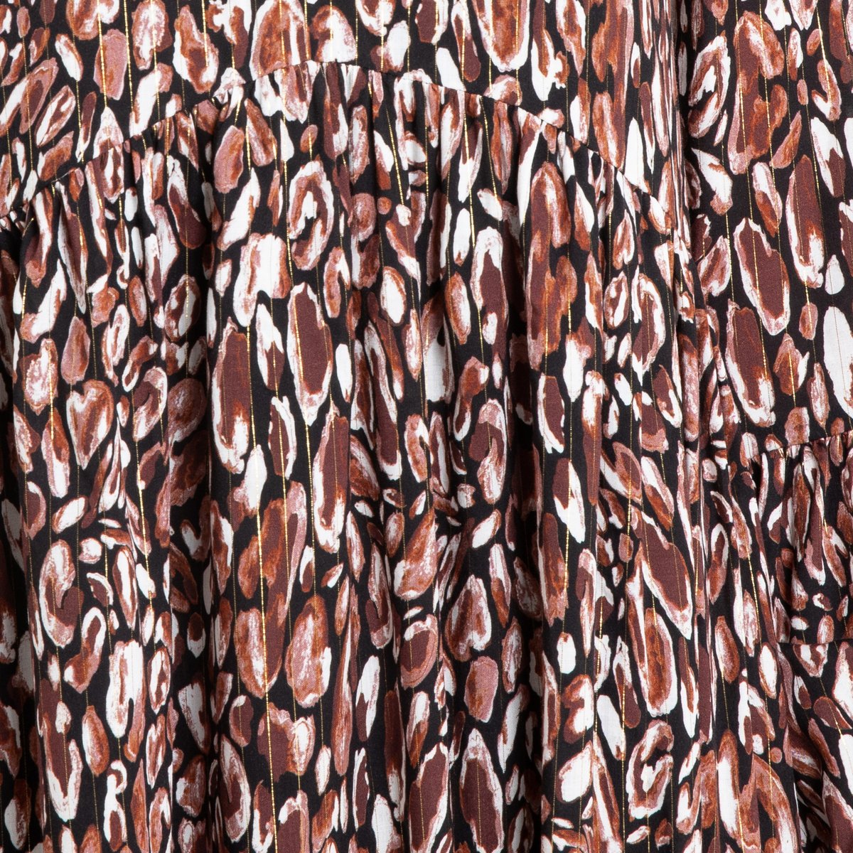 Платье La Redoute С принтом короткое с длинными рукавами PENSEE 38 (FR) - 44 (RUS) черный, размер 38 (FR) - 44 (RUS) С принтом короткое с длинными рукавами PENSEE 38 (FR) - 44 (RUS) черный - фото 4