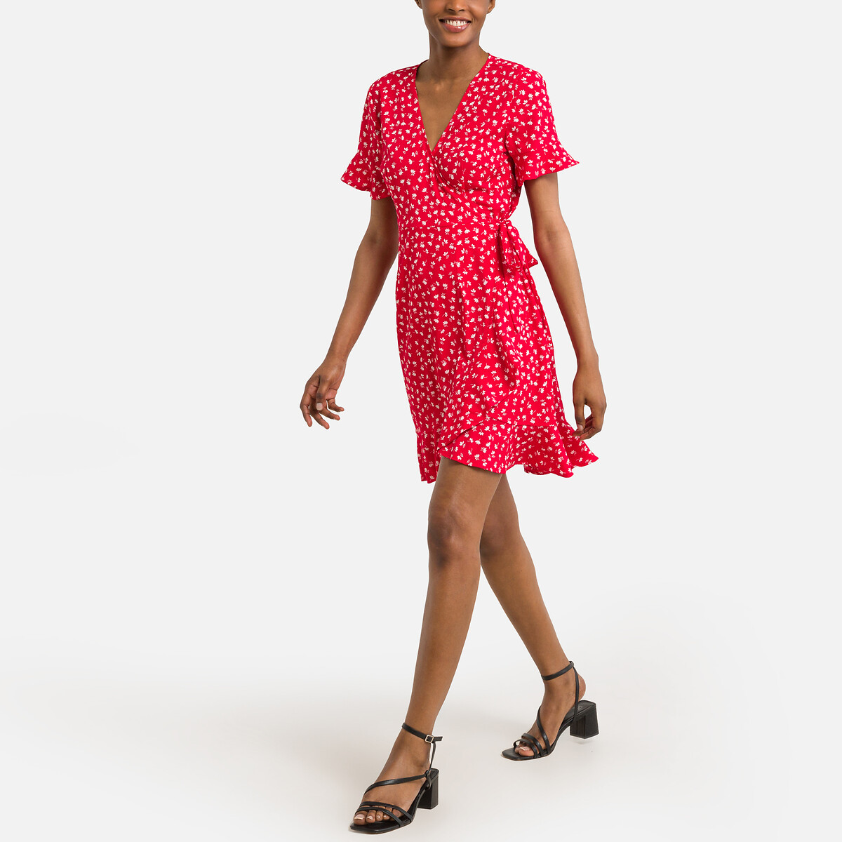 Платье С принтом 40 красный LaRedoute, размер 40 - фото 2
