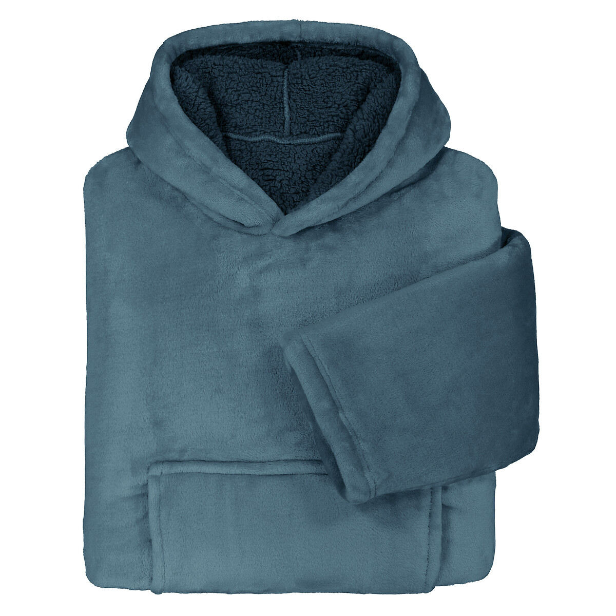 Плед-свитер из флиса размер SM Javi  единый размер синий LaRedoute - фото 3