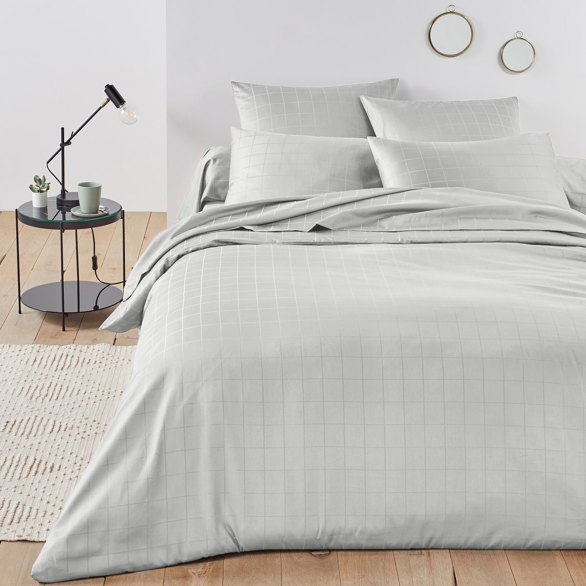 

Пододеяльник La Redoute, Серый, Из хлопкового сатина в крупную клетку 140 x 200 см серый