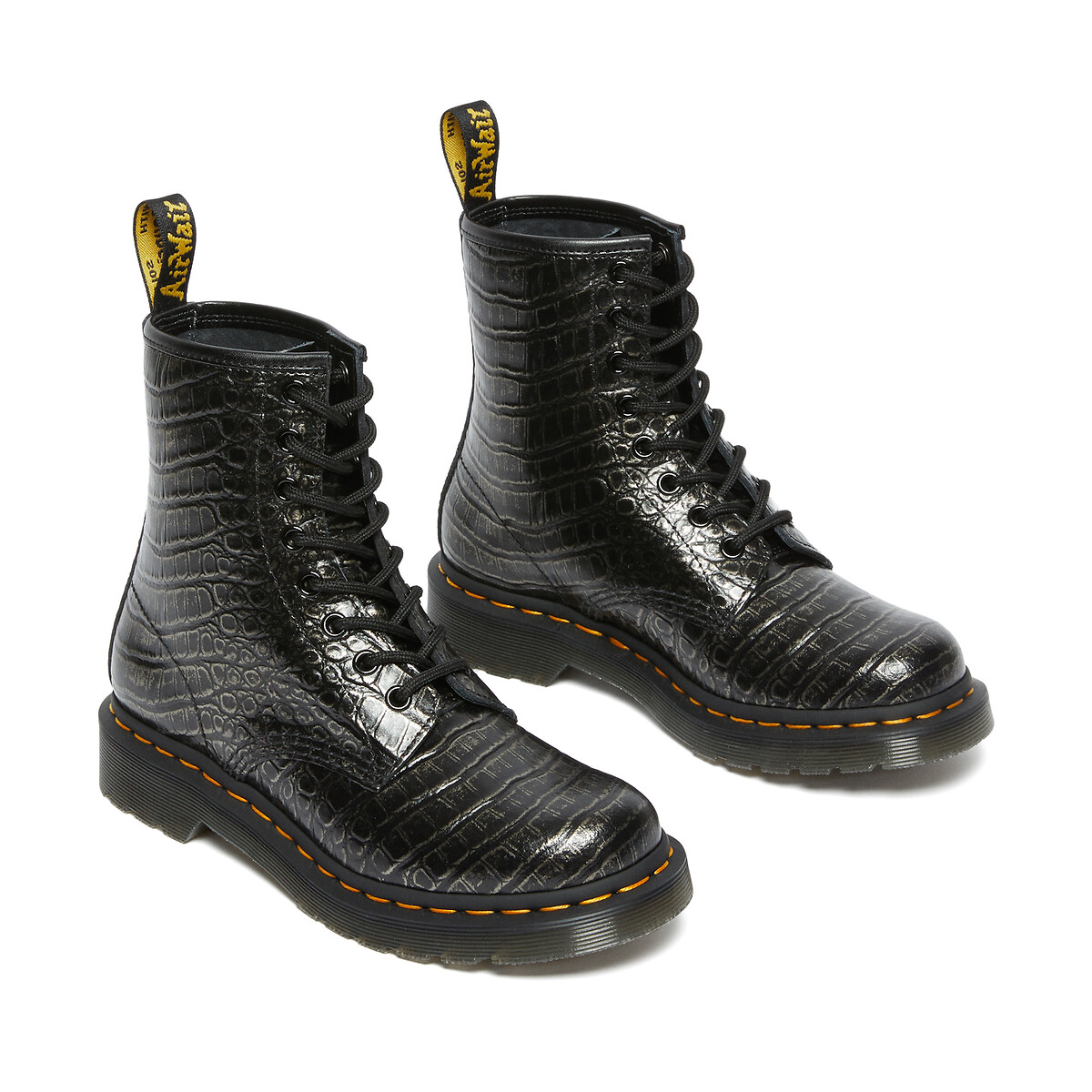 Ботинки DR MARTENS Из кожи с выпуклым эффектом 1460 42 черный, размер 42 - фото 2