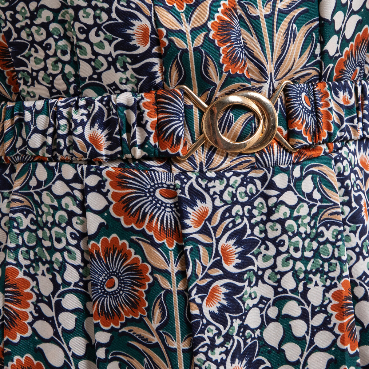 Платье LaRedoute Длинное с рисунком и длинными рукавами 3(L) разноцветный, размер 3(L) Длинное с рисунком и длинными рукавами 3(L) разноцветный - фото 4