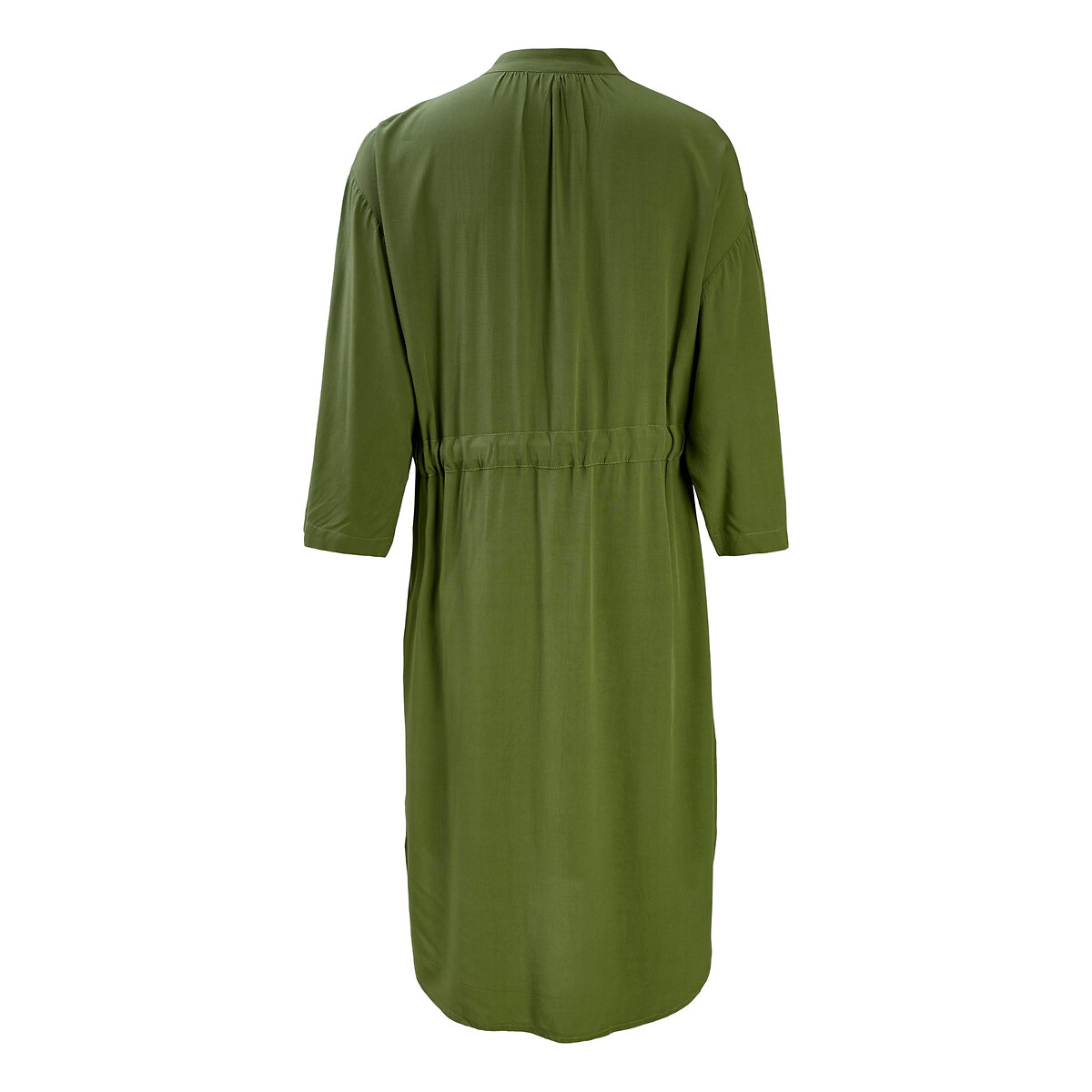 Платье VILA Струящееся с воротником-стойкой рукава 34 48 зеленый, размер 48 - фото 2