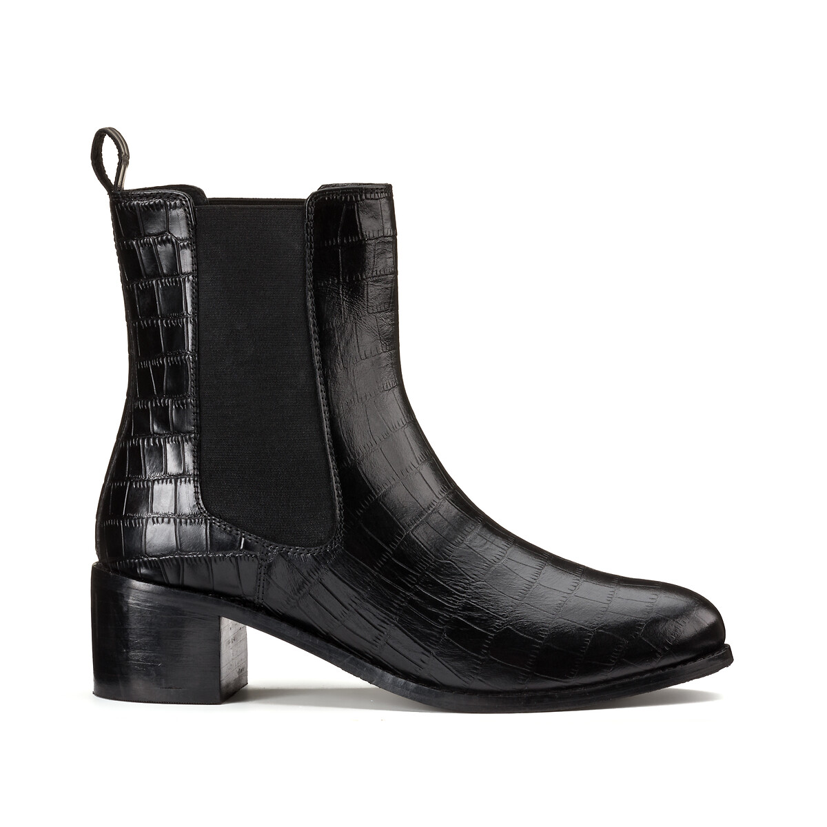 Ботинки кожаные на широком каблуке для широкой стопы размеры 38-45 44 черный туфли laredoute туфли на каблуке шпильке для широкой стопы размеры 38 45 38 серебристый