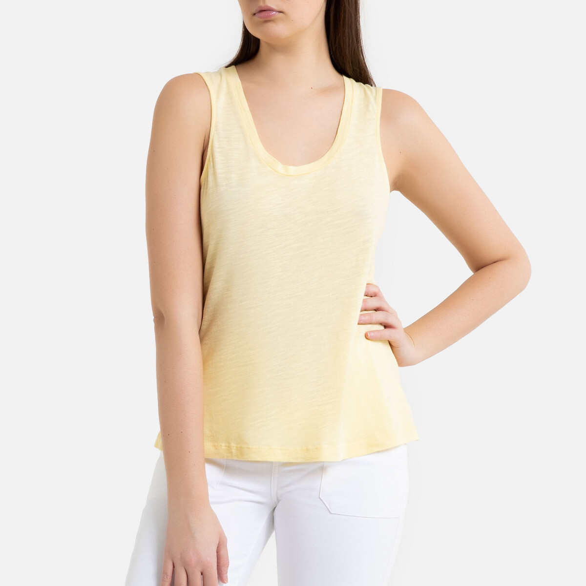 

Топ La Redoute, Желтый, Из хлопка с эффектом фламме JACKSONVILLE M желтый