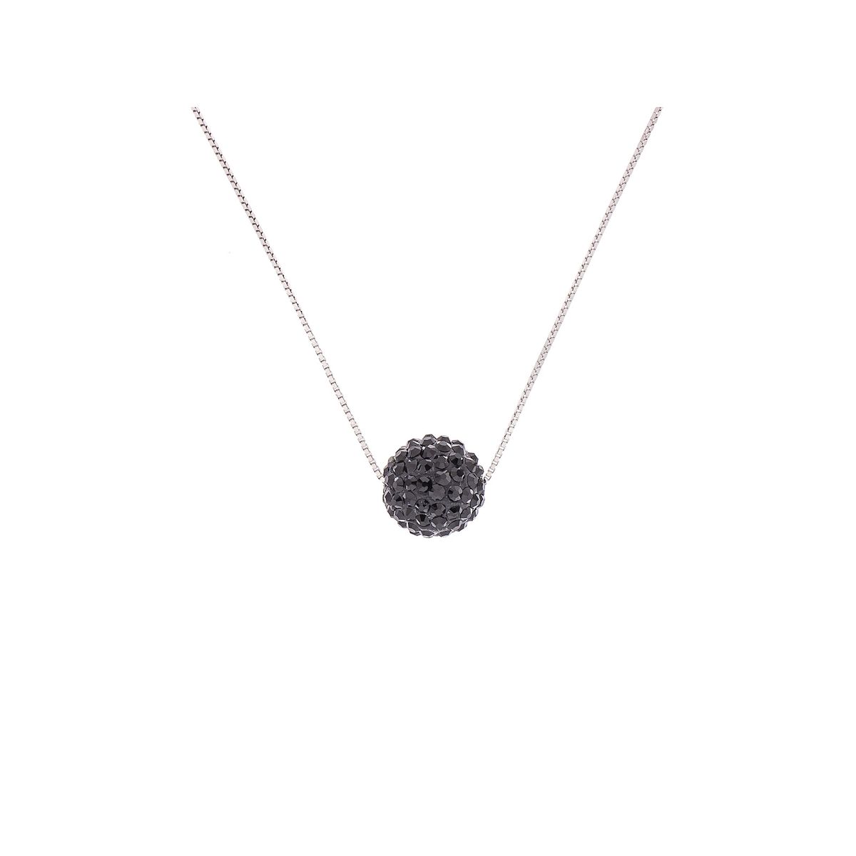 Collier Crystal BOWL Luxe Blanc - Argent