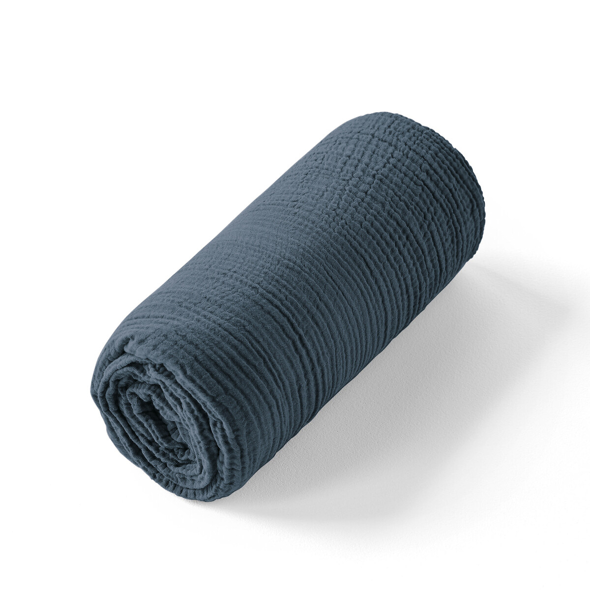 Простыня Натяжная из хлопчатобумажной газовой ткани Yafa 140 x 190 см синий