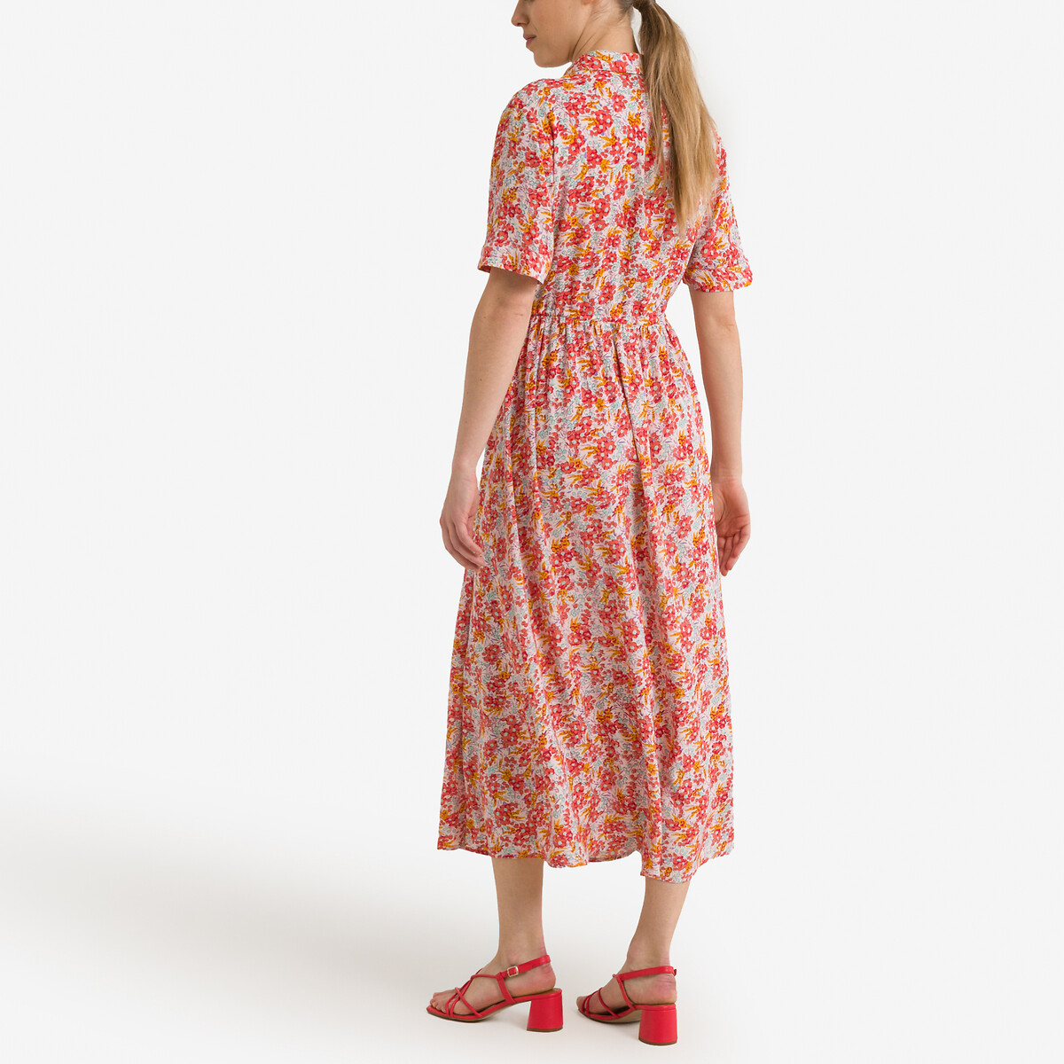 Платье-миди С принтом L розовый LaRedoute, размер L - фото 4