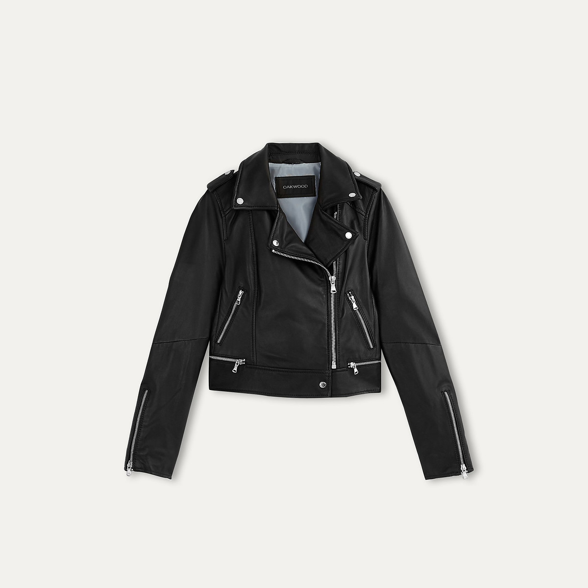 Куртка LaRedoute Кожаная укороченная YOKO XS черный, размер XS - фото 5