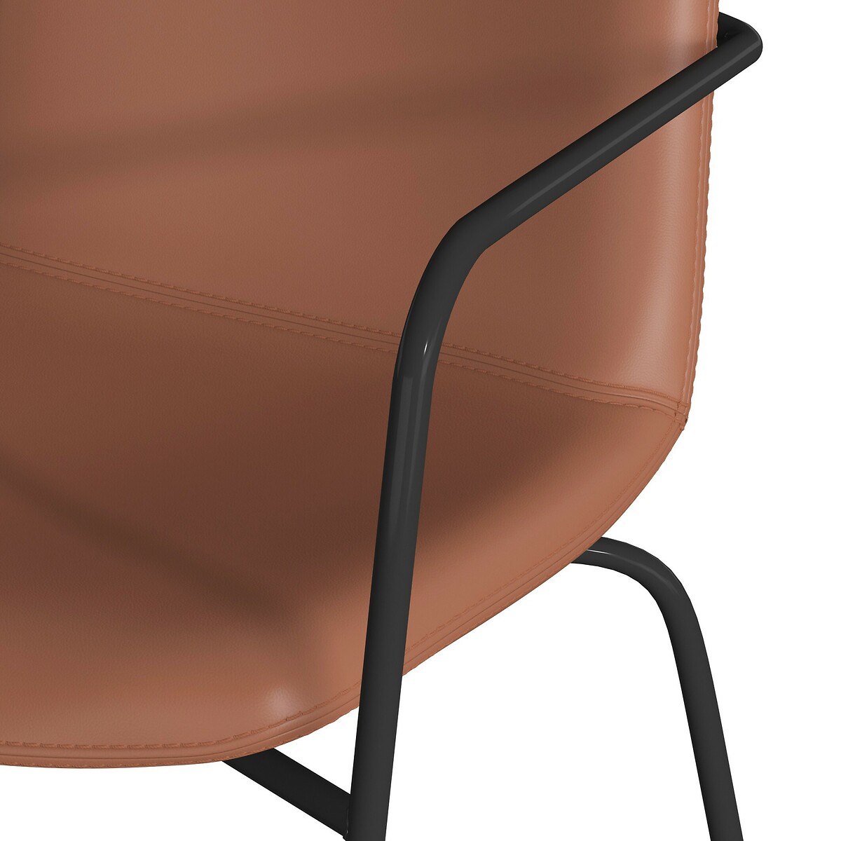 Кресло La Redoute Из искусственной кожи Tibby единый размер каштановый - фото 5