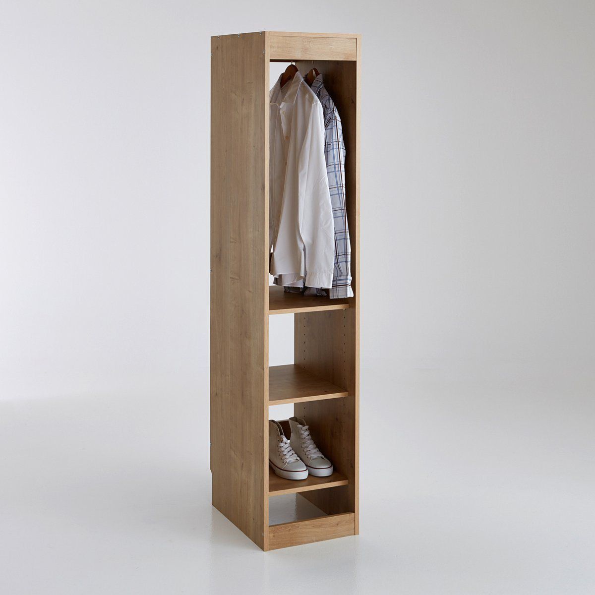 Module dressing, penderie + 3 tablettes Build