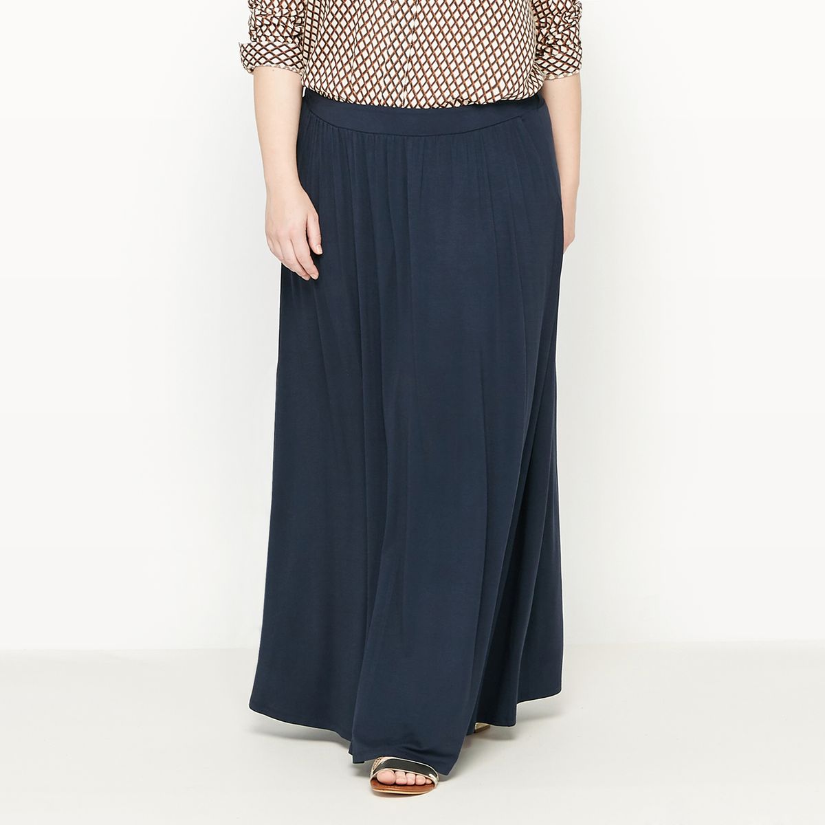 Maxi jupe longue en maille jersey