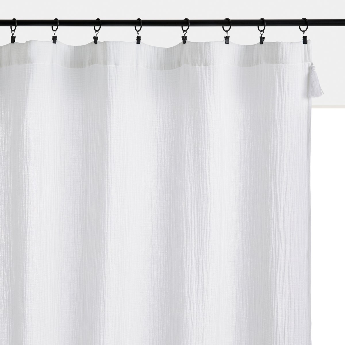

Штора-панно La Redoute, Белый, Из хлопчатобумажной газовой ткани Kumla 260 x 140 см белый