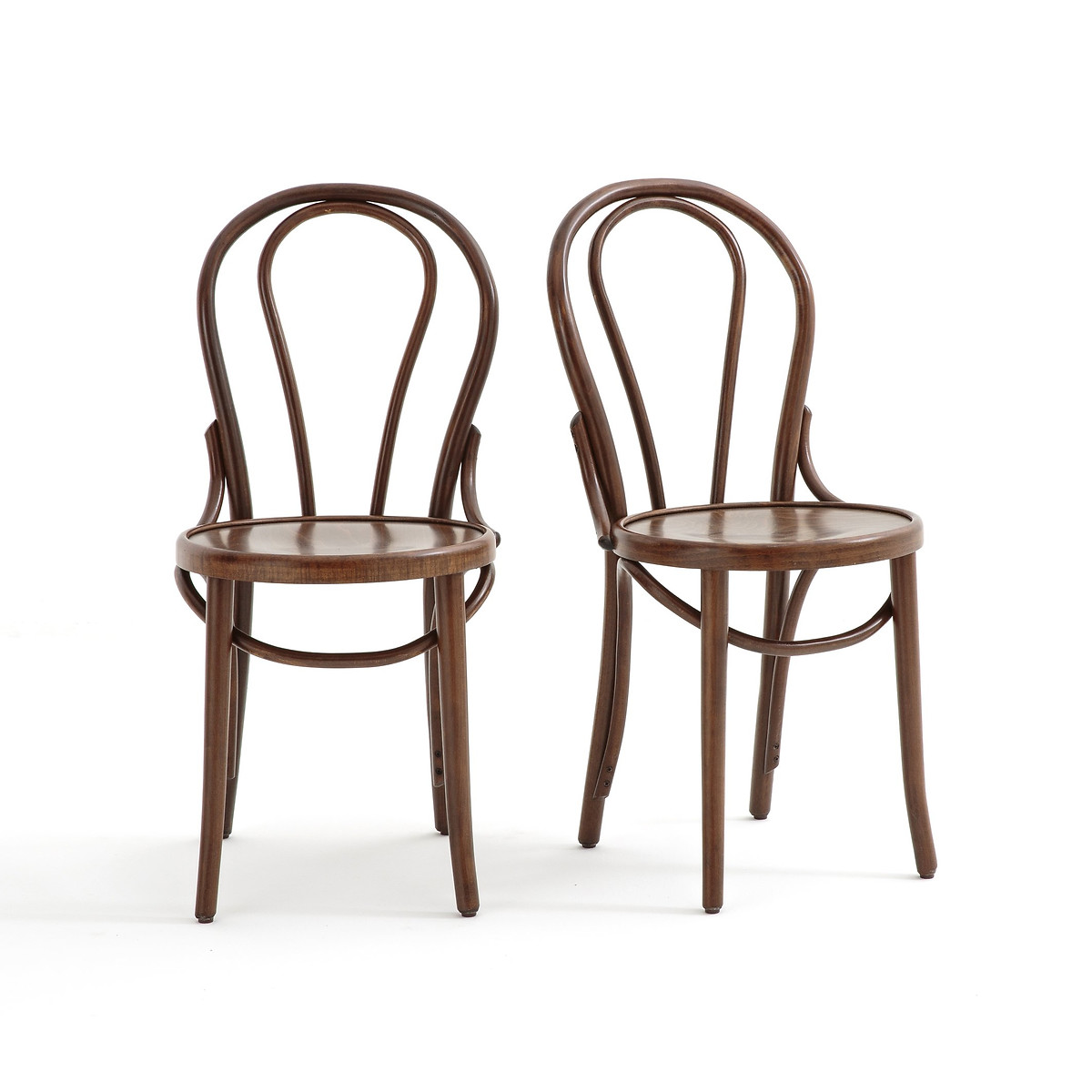 Комплект из 2 высоких стульев Bistro единый размер каштановый комплект из двух стульев с перекладинами bistro единый размер каштановый