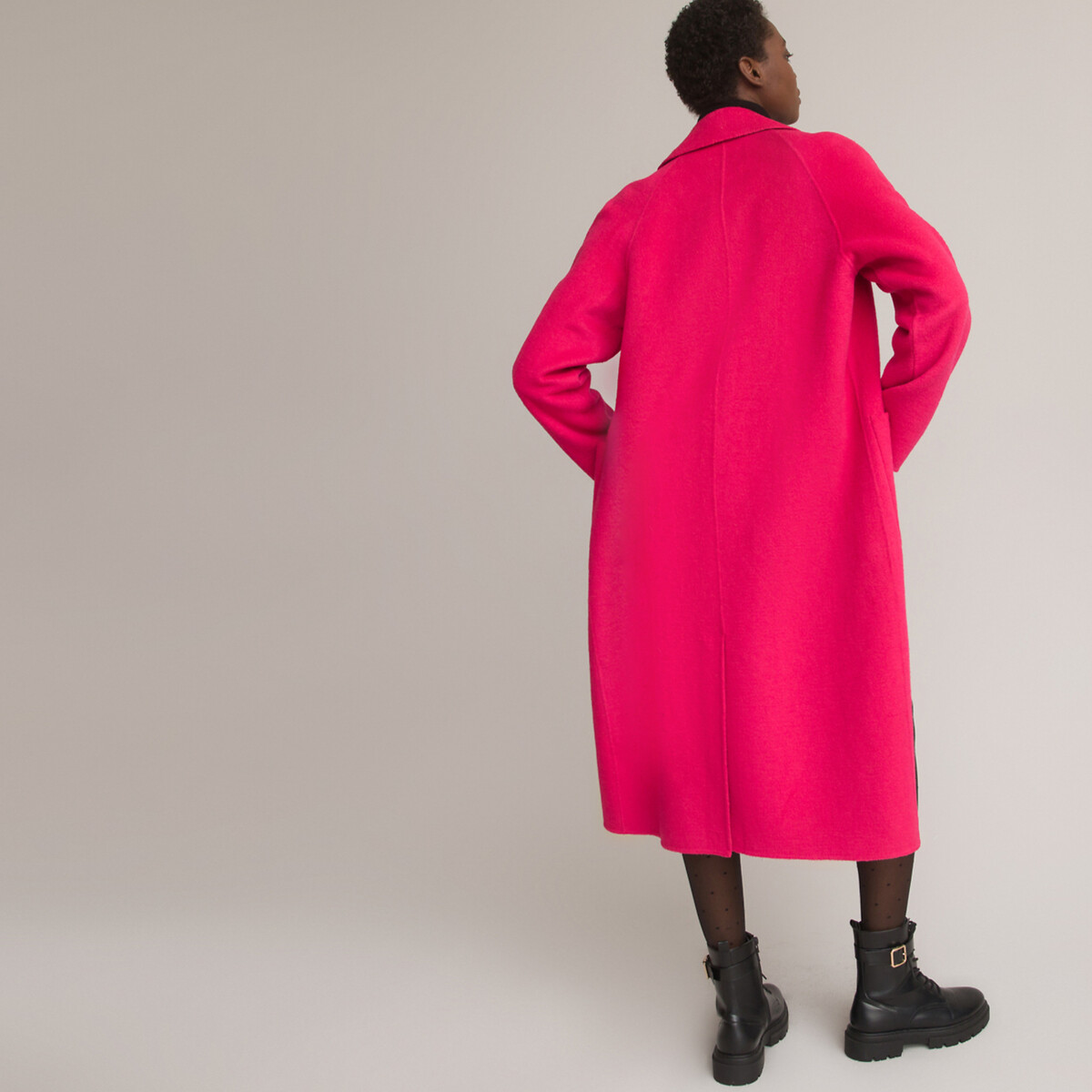 Пальто Из шерстяного драпа 34 (FR) - 40 (RUS) розовый LaRedoute, размер 34 (FR) - 40 (RUS) Пальто Из шерстяного драпа 34 (FR) - 40 (RUS) розовый - фото 4