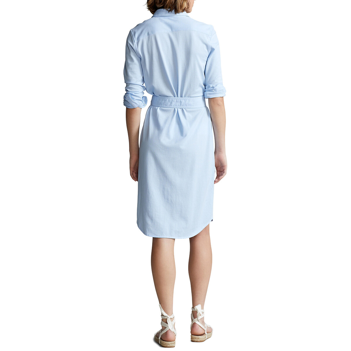 Платье-рубашка POLO RALPH LAUREN С ремешком длинные рукава L синий, размер L - фото 3