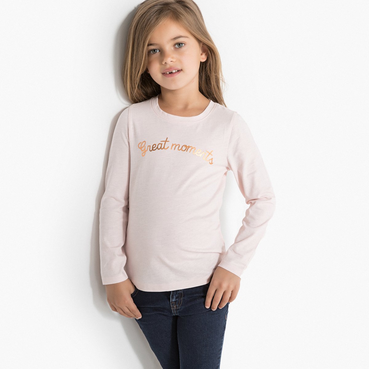 

3 футболки с длинными рукавами, 3-12 лет, Розовый + красный + в полоску