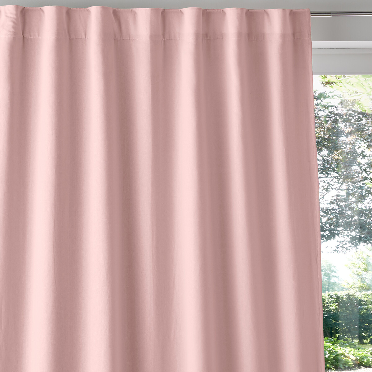 Штора На подкладке из льнавискозы Odorie 180 x 135 см розовый LaRedoute, размер 180 x 135 см - фото 2