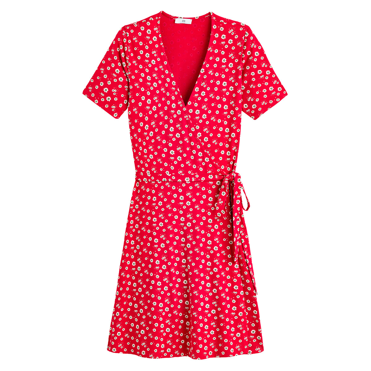 Короткое LA REDOUTE COLLECTIONS Платье с запахом из трикотажа джерси S разноцветный, размер S - фото 4